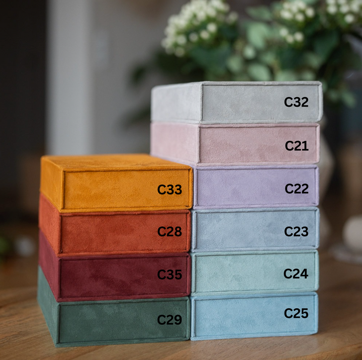 Velvet Book - Holzbox mit Stoffdeckel für Fotos 13x18cm