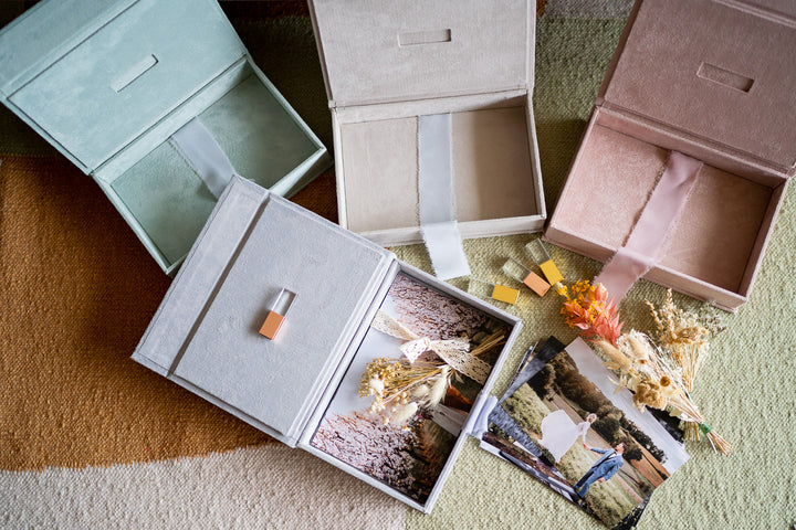 Stoffbox fotos Wildlederbox