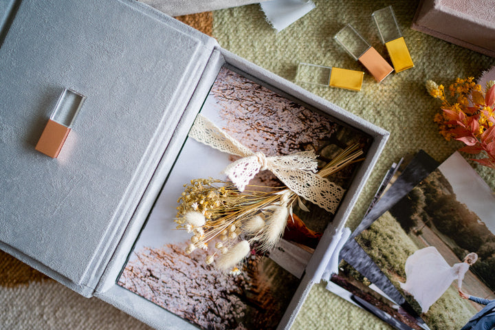 Stoffbox fotos Wildlederbox