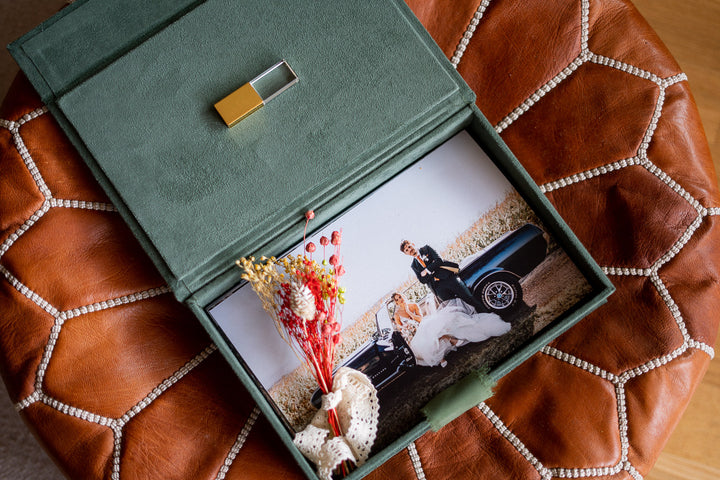 Stoffbox fotos Wildlederbox