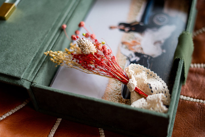 Stoffbox fotos Wildlederbox