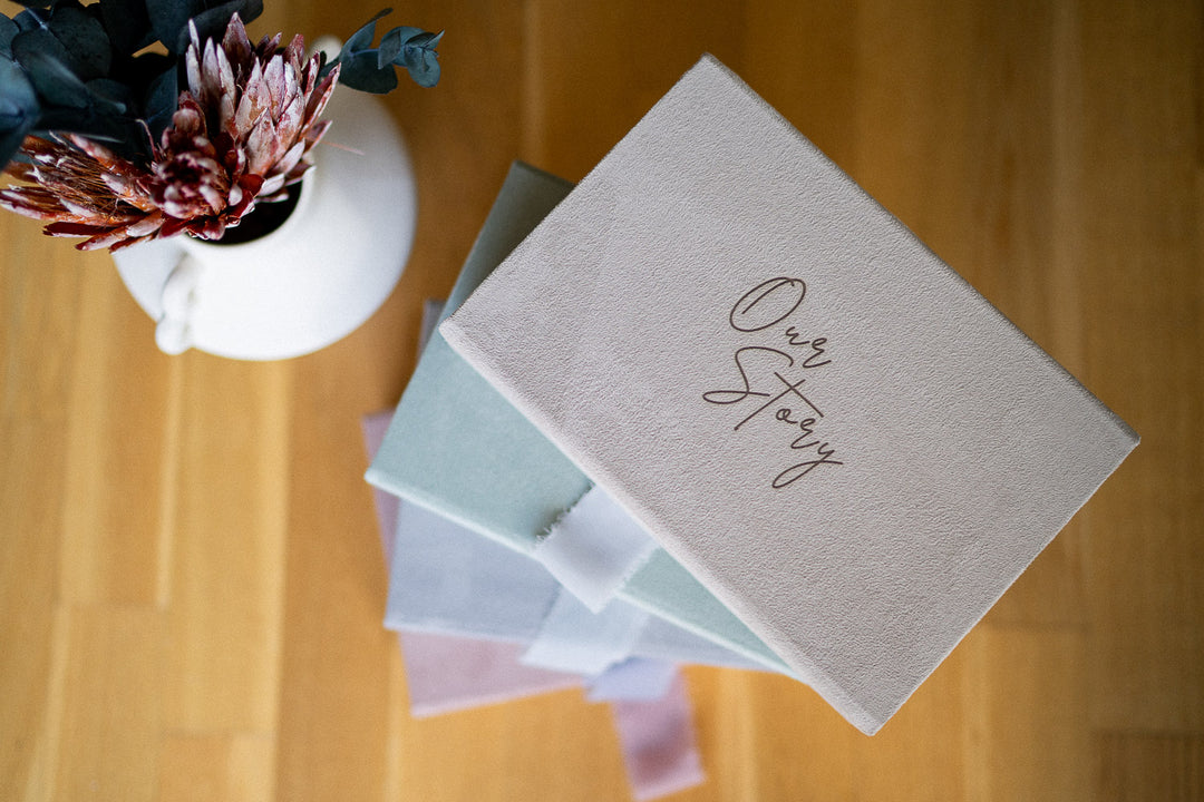 Stoffbox fotos Wildlederbox