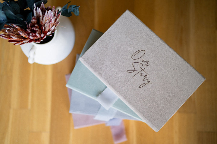 Stoffbox fotos Wildlederbox