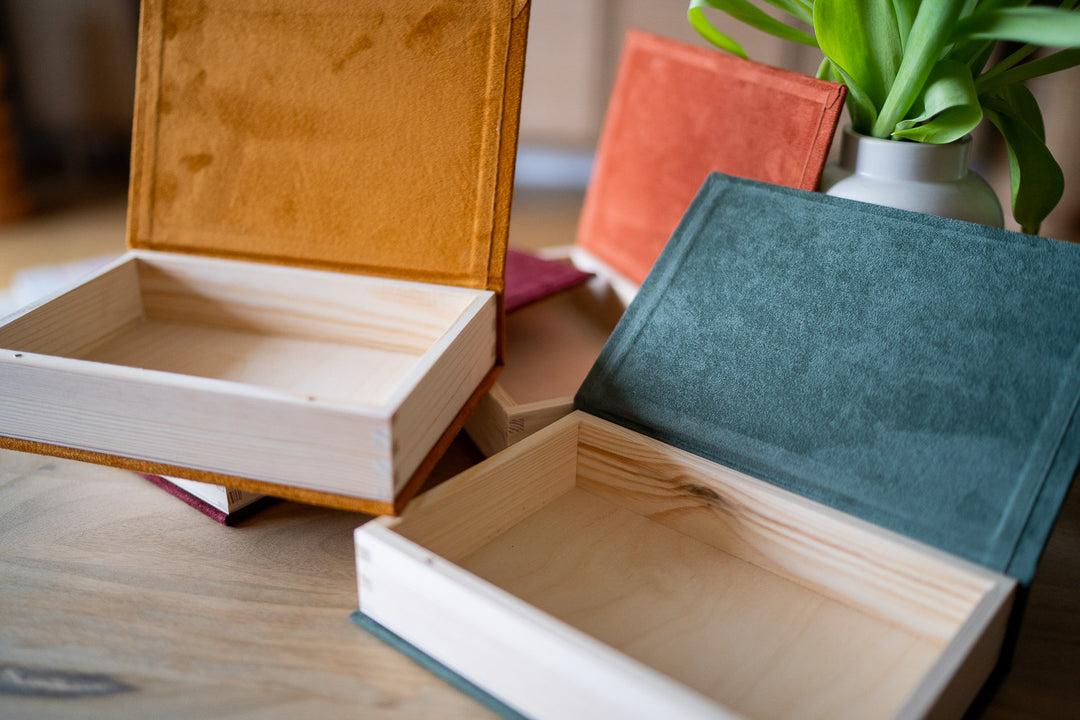 Stoffbox Holzbox für Fotos