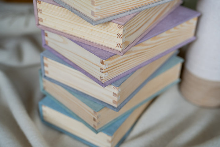 Stoffbox Holzbox für Fotos