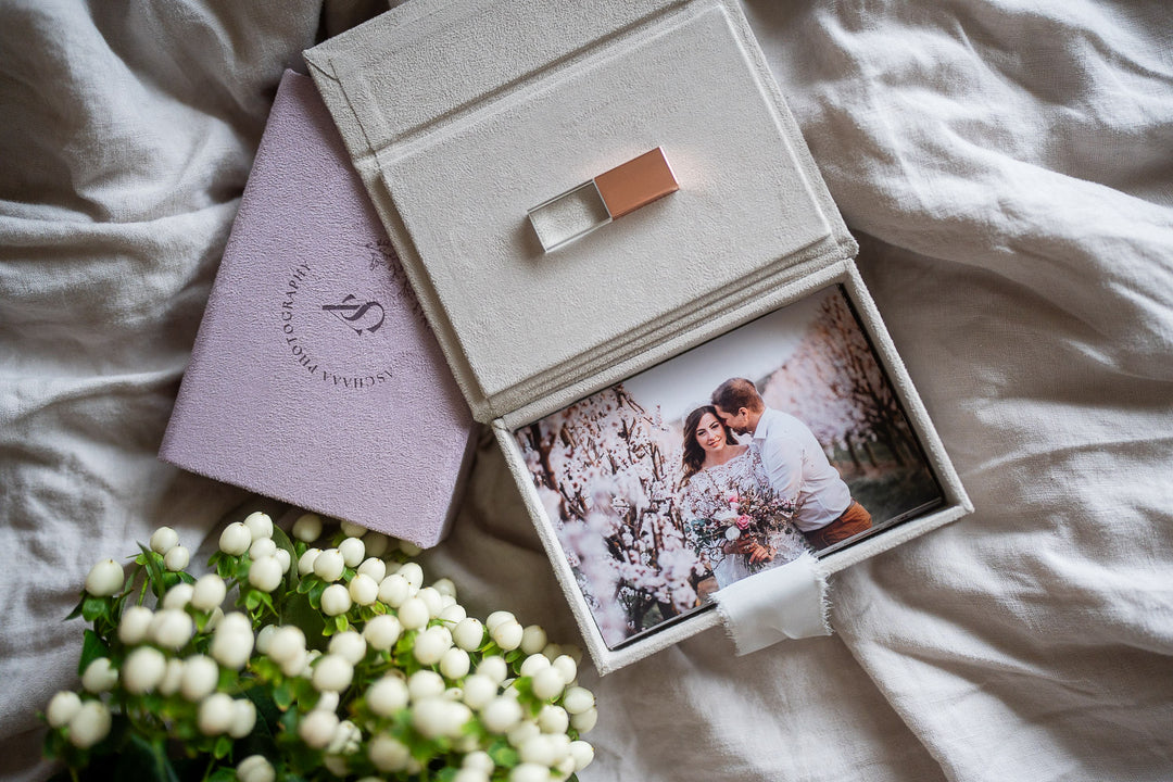 Wildlederboxen für Fotos 10x15cm (vegan)