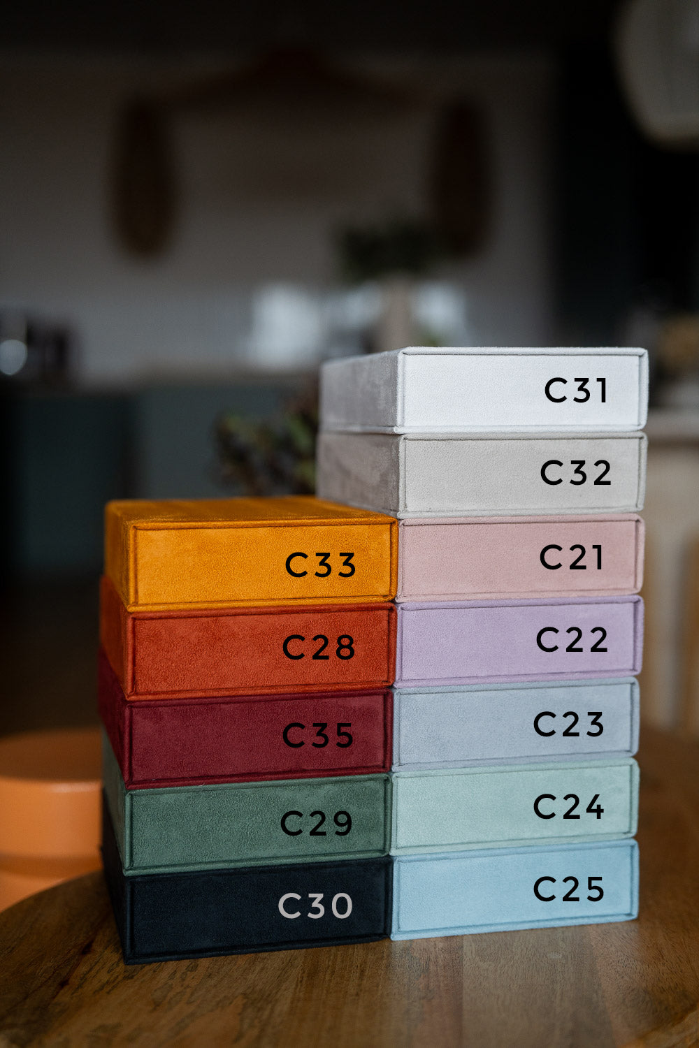 Wildlederboxen für Fotos 15x23cm (vegan)