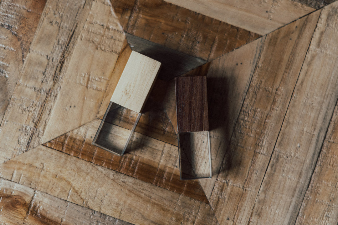 Glas Holz USB Stick