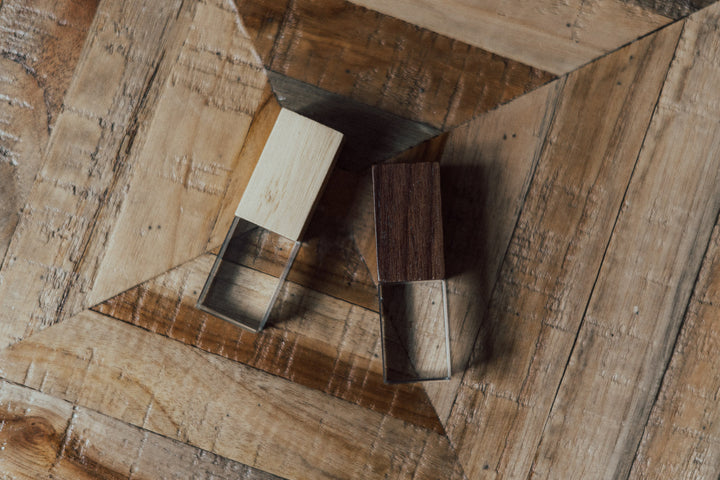 Glas Holz USB Stick