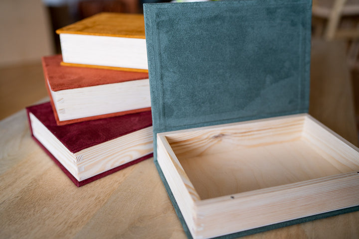 Stoffbox Holzbox für Fotos